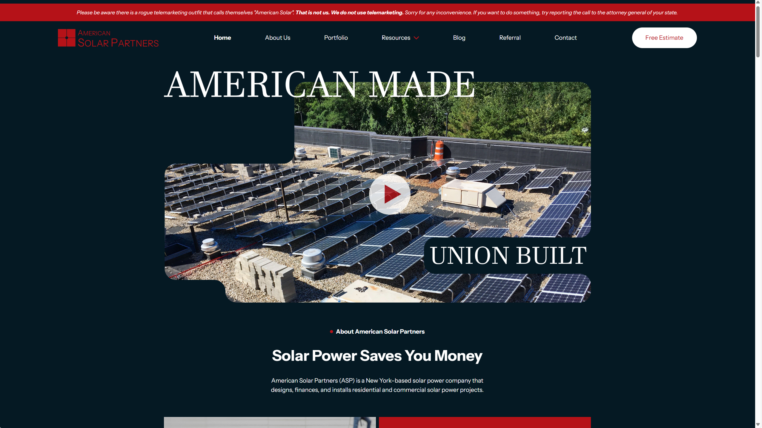 notoneofthem americansolarpartners static website